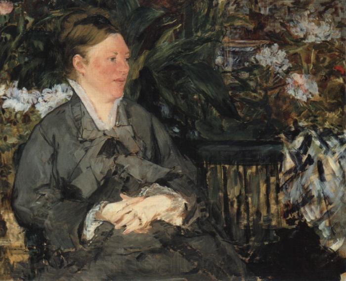 Edouard Manet Mme Manet im Gewachshaus Spain oil painting art